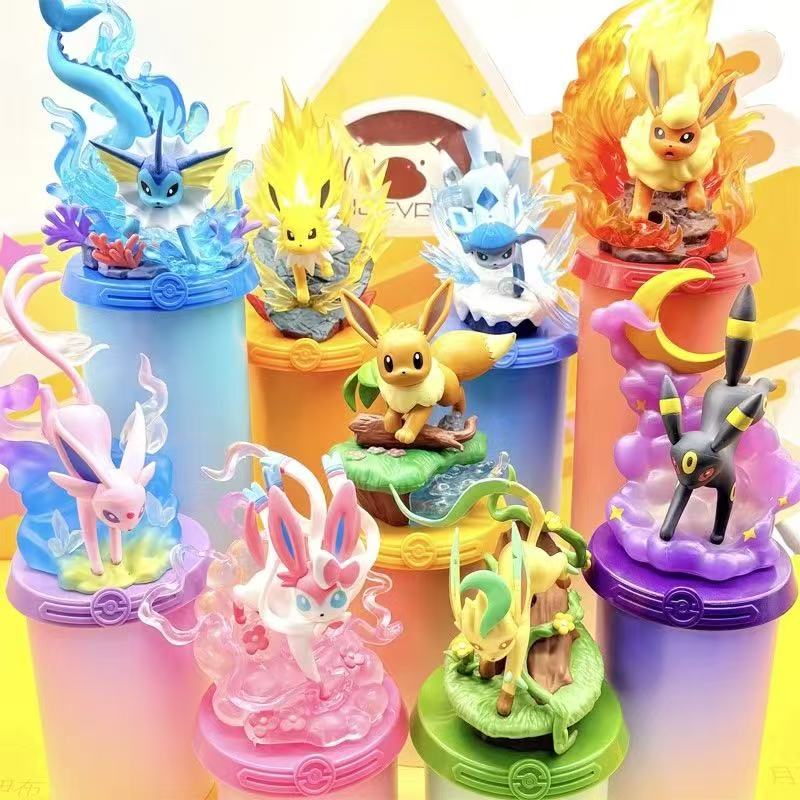 Anime Action Figure Blind Box - Anime Pokemon Funism Adventure Eevee Family