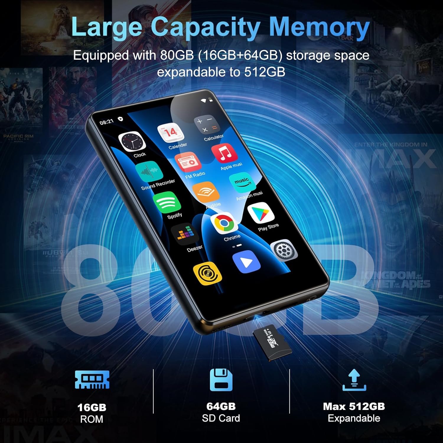 16GB/80GB MP3 player for Andro - Video Games 评论和价格